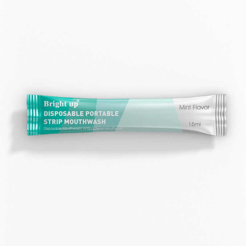 Cairan Pencuci Mulut Bebas Alkohol Rasa Mint Dengan Tas Sachet 10ml Label Pribadi