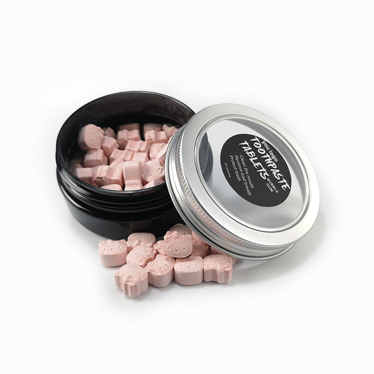 Tablet Pemutih Gigi Portabel OEM 50g Dengan Pasta Gigi Pembersih Oral Fluorida