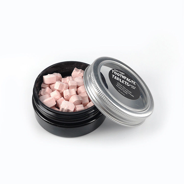 Tablet Pemutih Gigi Portabel OEM 50g Dengan Pasta Gigi Pembersih Oral Fluorida