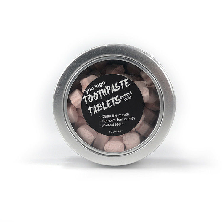 Tablet Pemutih Gigi Portabel OEM 50g Dengan Pasta Gigi Pembersih Oral Fluorida