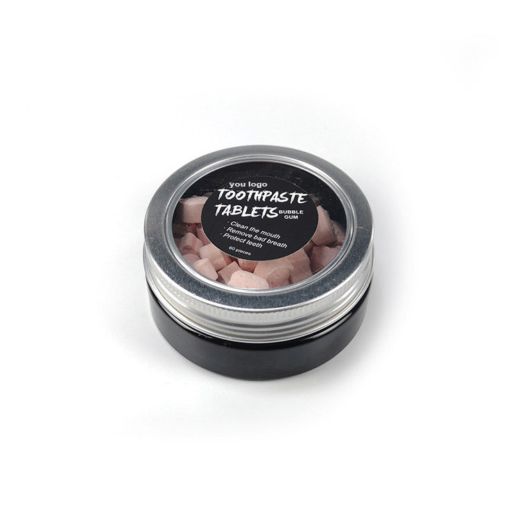 Tablet Pemutih Gigi Portabel OEM 50g Dengan Pasta Gigi Pembersih Oral Fluorida