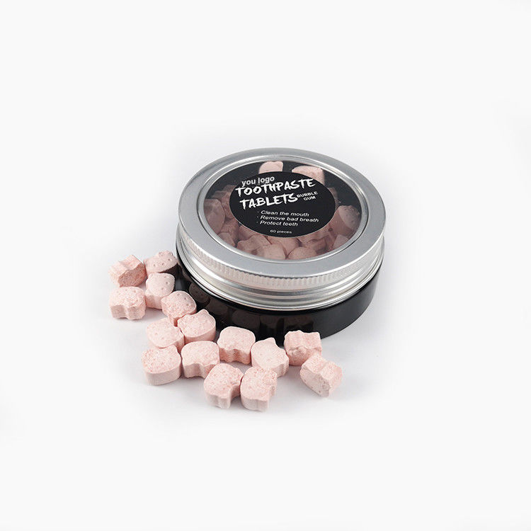 Tablet Pemutih Gigi Portabel OEM 50g Dengan Pasta Gigi Pembersih Oral Fluorida