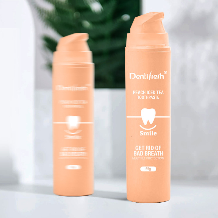 Non Irritant Organic Teeth Whitening natural pump bottle Pasta gigi Lemon Mango Rasa Strawberry
