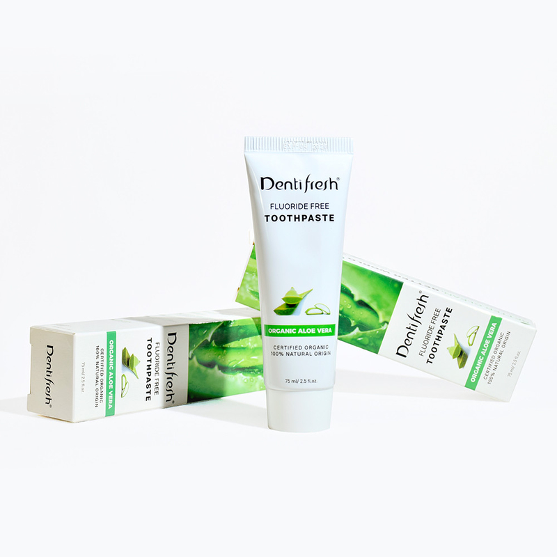 DENTIFRESH Natural Certified Aloe Vera Toothpaste 75ml untuk anak-anak dewasa bebas fluoride