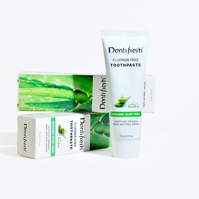 DENTIFRESH Natural Certified Aloe Vera Toothpaste 75ml untuk anak-anak dewasa bebas fluoride
