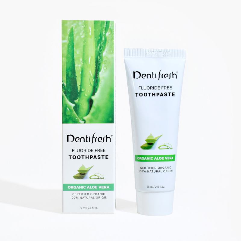 DENTIFRESH Natural Certified Aloe Vera Toothpaste 75ml untuk anak-anak dewasa bebas fluoride