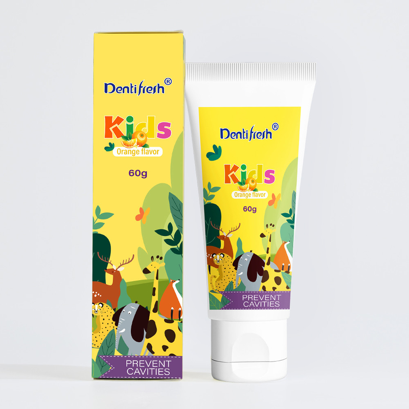 DENTIFRESH 60g Aroma Oranye Pasta Gigi dalam Oranye Pasta Rasa Pasta Gigi Untuk Anak-anak Pasta Gigi Kapasitas Mini