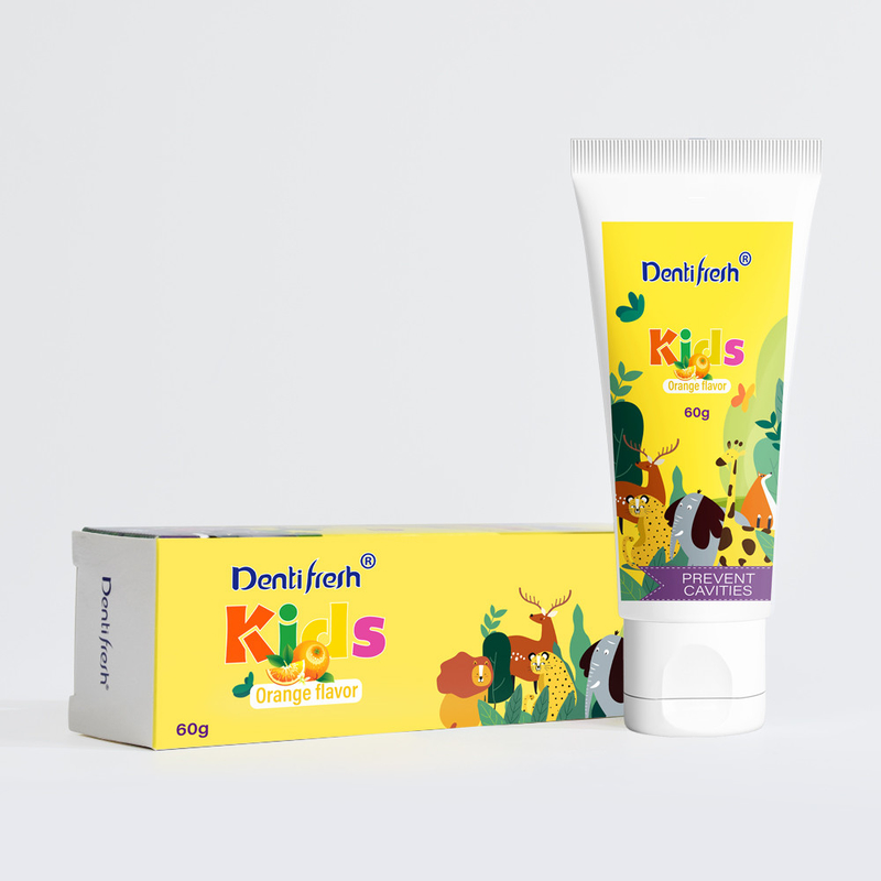DENTIFRESH 60g Aroma Oranye Pasta Gigi dalam Oranye Pasta Rasa Pasta Gigi Untuk Anak-anak Pasta Gigi Kapasitas Mini