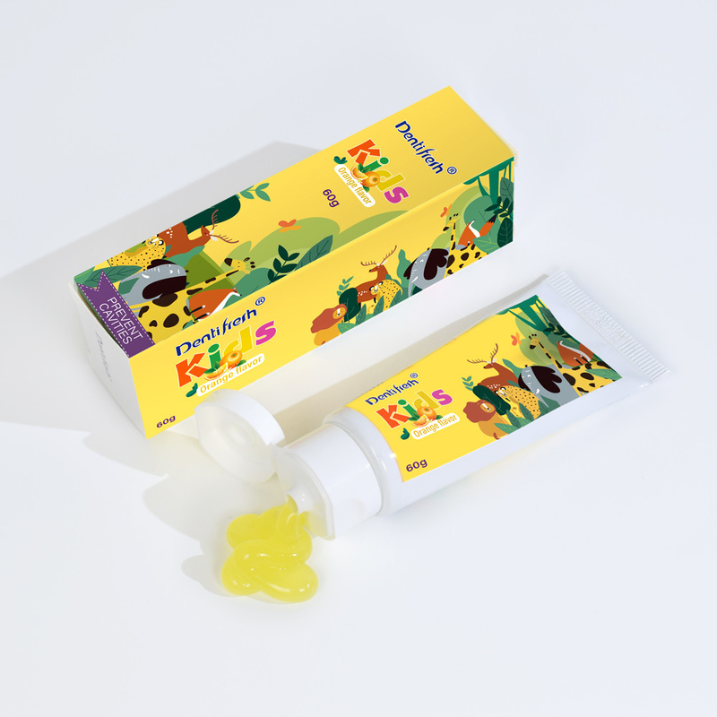 DENTIFRESH 60g Aroma Oranye Pasta Gigi dalam Oranye Pasta Rasa Pasta Gigi Untuk Anak-anak Pasta Gigi Kapasitas Mini