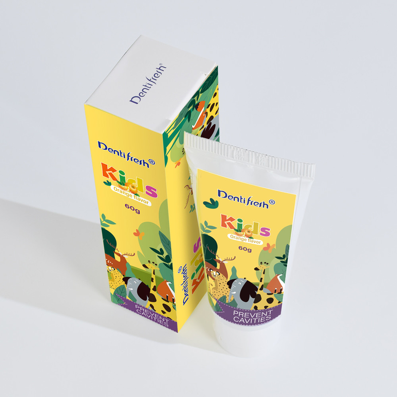 DENTIFRESH 60g Aroma Oranye Pasta Gigi dalam Oranye Pasta Rasa Pasta Gigi Untuk Anak-anak Pasta Gigi Kapasitas Mini