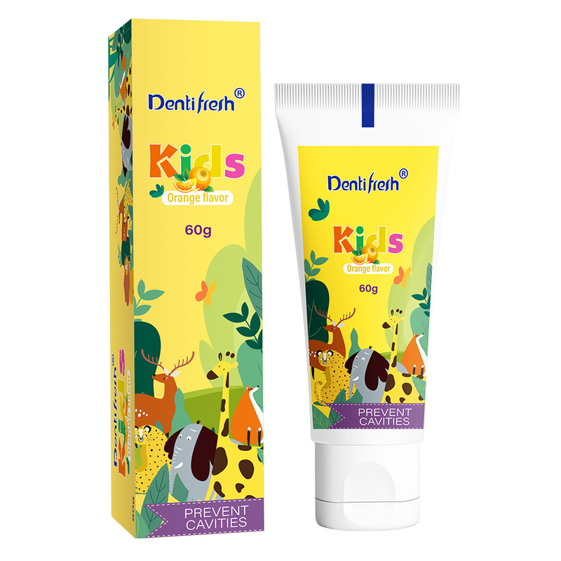 DENTIFRESH 60g Aroma Oranye Pasta Gigi dalam Oranye Pasta Rasa Pasta Gigi Untuk Anak-anak Pasta Gigi Kapasitas Mini