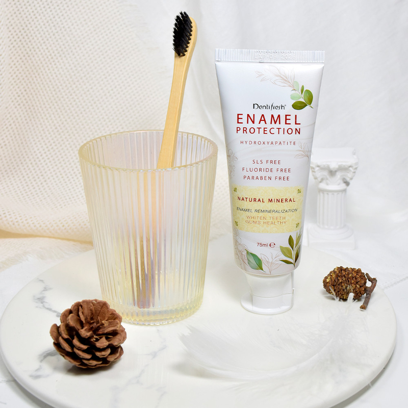 Dentifresh 75ml pasta gigi - Hydroxyapatite SLS - Free Fluoride Free dengan mineral alami untuk remineralization enamel