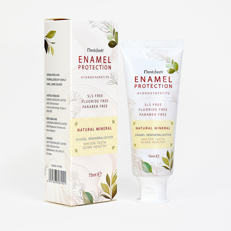 Dentifresh 75ml pasta gigi - Hydroxyapatite SLS - Free Fluoride Free dengan mineral alami untuk remineralization enamel