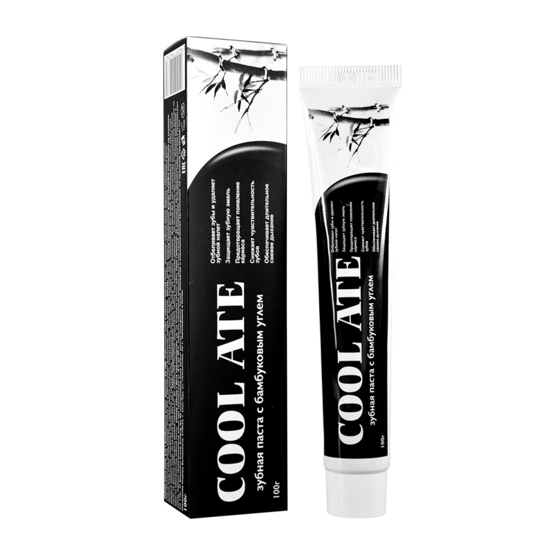 COOL ATE Bamboo Charcoal Toothpaste -Menghilangkan noda dan melindungi gusi 100g Memperkuat Gigi
