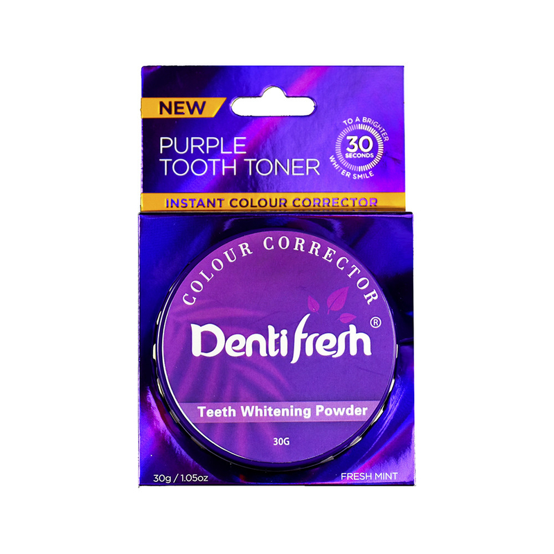 Baru DentiFresh Toner Gigi Ungu - Instant Color Corrector Teething Whitening Powder, 30G