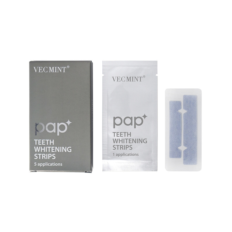 VECMINT pap* Advanced Teeth Whitening Strips - Pack of 5 Applications Senyum Putih yang tahan lama.
