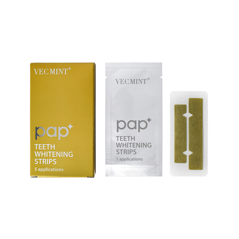 VECMINT pap* Advanced Teeth Whitening Strips - Pack of 5 Applications Senyum Putih yang tahan lama.