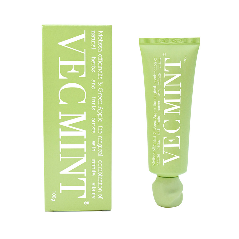VECMINT 100g pasta gigi: Bebaskan Vitalitas Oral dengan Herbal & Buah Alam Ajaib (Melissa officinalis & Green Apple)
