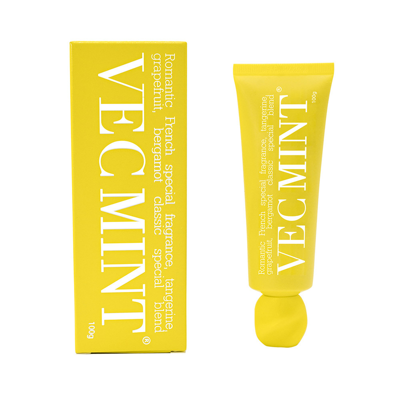 100 g pasta gigi VECMINT yang sangat laris: Aroma yang terinspirasi Perancis yang indah dari Grapefruit, Bergamot dan Tangerine