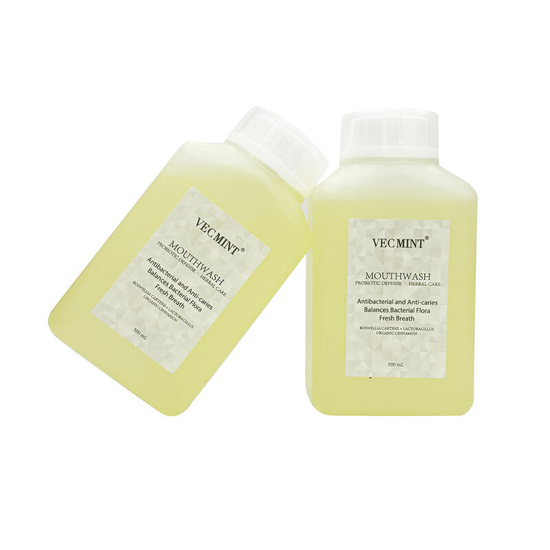 VECMINT Probiotic Defense Herbal Mouthwash - Antibakteri Anti-Caries Oral Rinse (Balance Flora Bakteri & Napas Segar) 500ml Grosir
