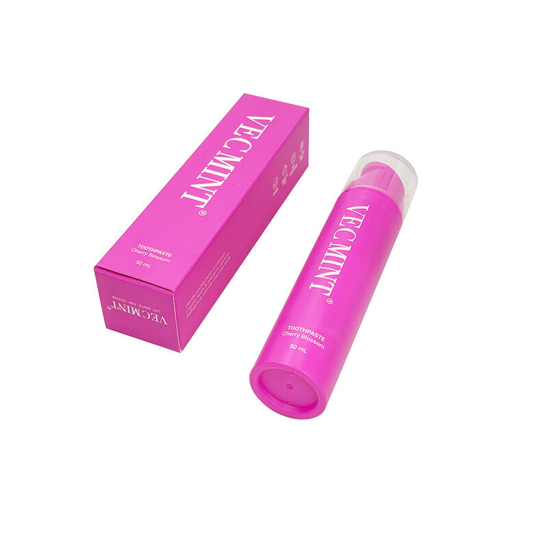 VECMINT Cherry Blossom pasta gigi 50mL - Pump Bottle Design Paste perawatan mulut bebas fluoride untuk gigi yang lembut Bersih & segar
