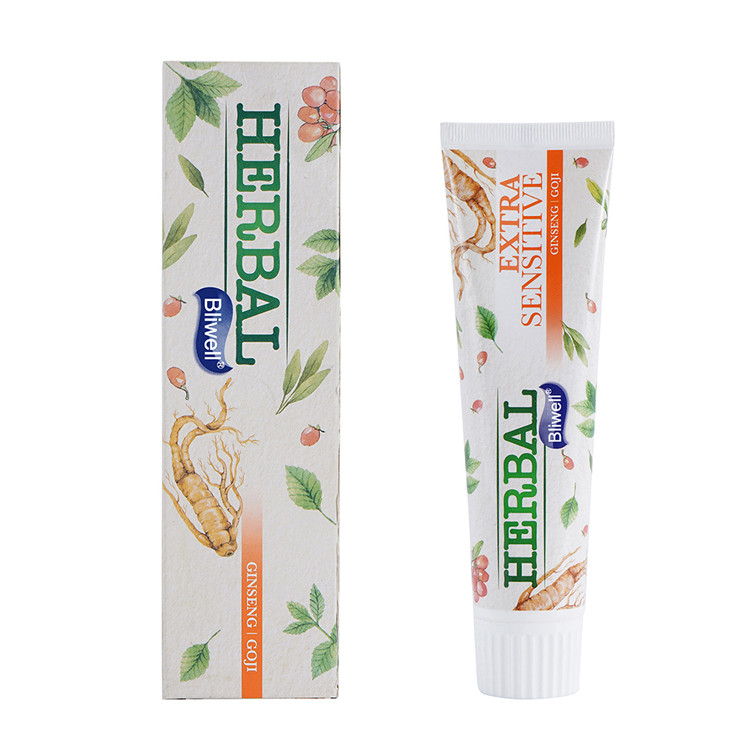 Pasta gigi pemutih herbal yang berharga berbagai ekstrak herbal memutihkan gigi melindungi gusi sensitif
