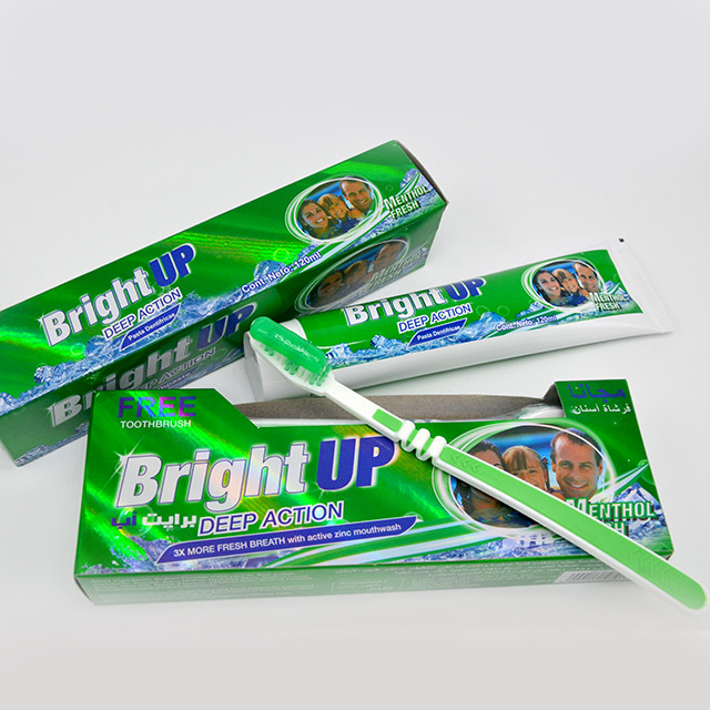 Bright Up Refreshing Mint Flavour Oral Care Pasta Gigi Generik Dengan Sikat Gigi Gratis